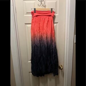 Giusy made in Italy silk ombré maxi skirt small